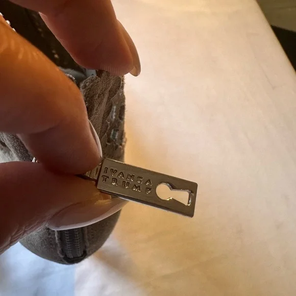 Ivanka Trump Gray Suede Heels with Perforated Design - Picture 5 of 6